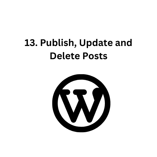 13. Publish, Update and Delete Posts